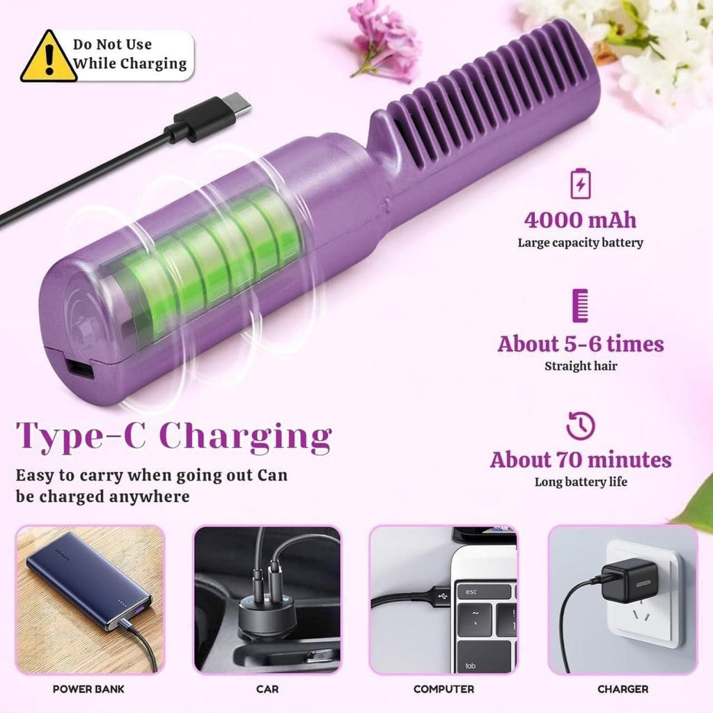Cordless Rechargeable  Mini Hair Straightener