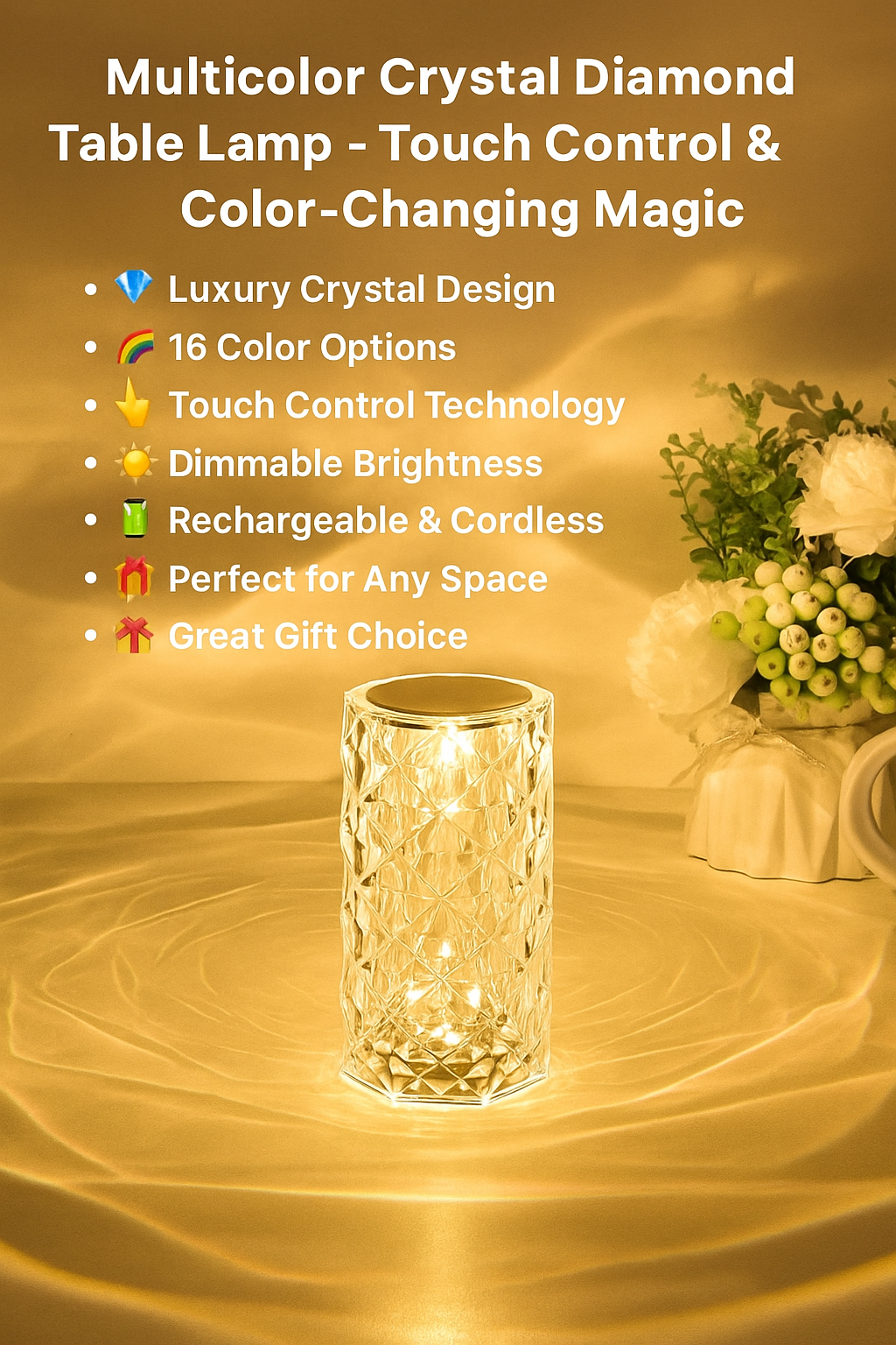 Diamond Crystal Lamp (Multi-Color)