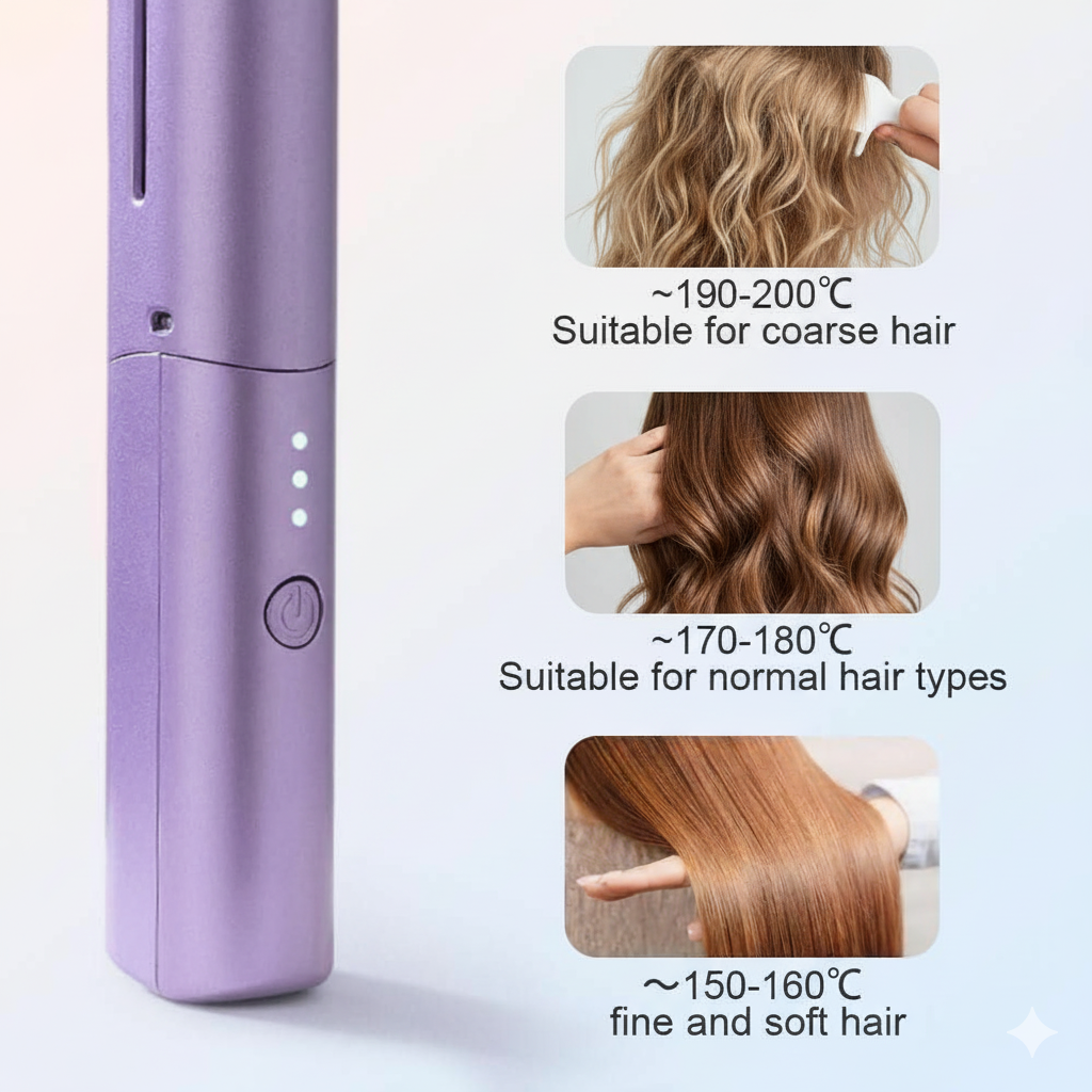 Cordless Rechargeable  Mini Hair Straightener