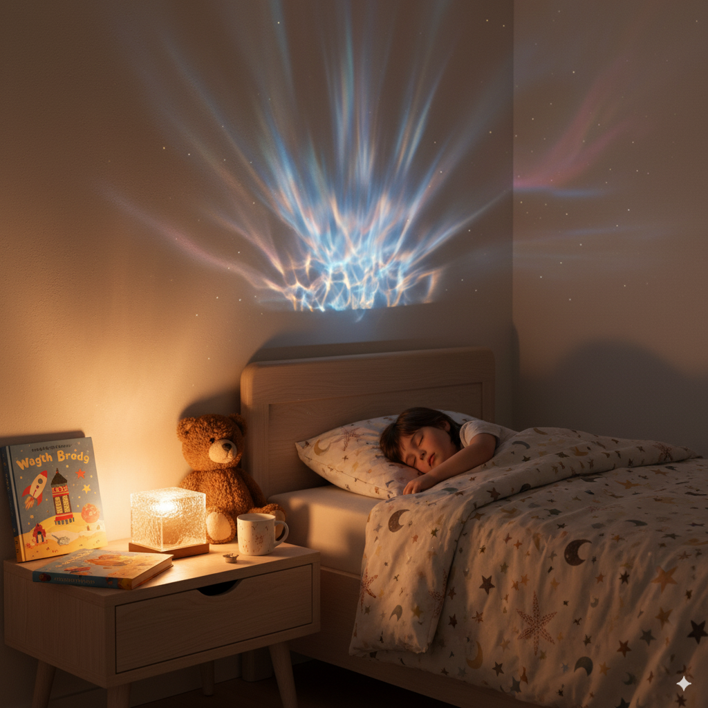 Rotating Water Ripple Night Light Aura Lamp