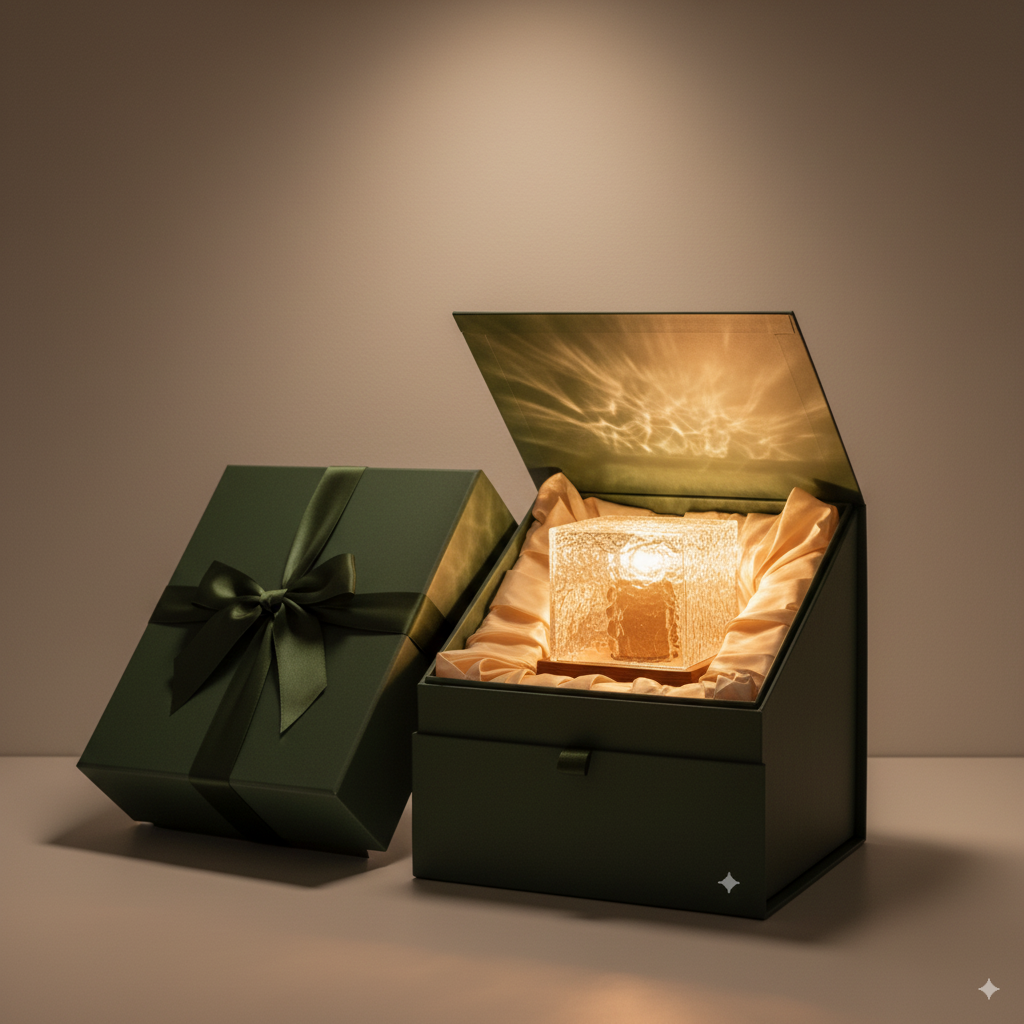 Rotating Water Ripple Night Light Aura Lamp