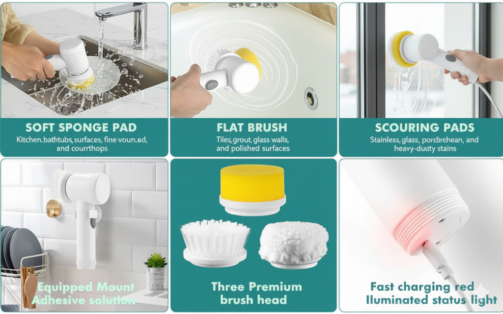 Rechargeable Multi Function Hand Held Magic Brush