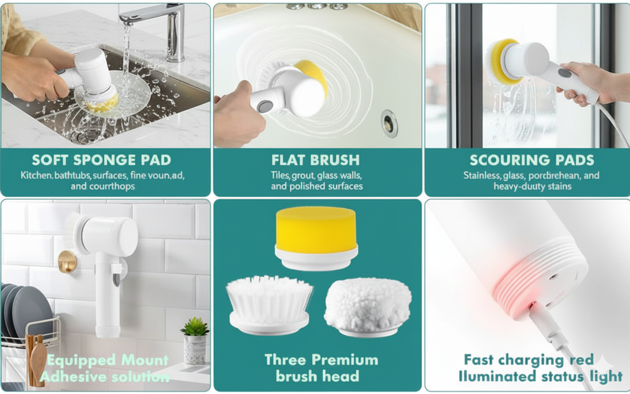 Rechargeable Multi Function Hand Held Magic Brush