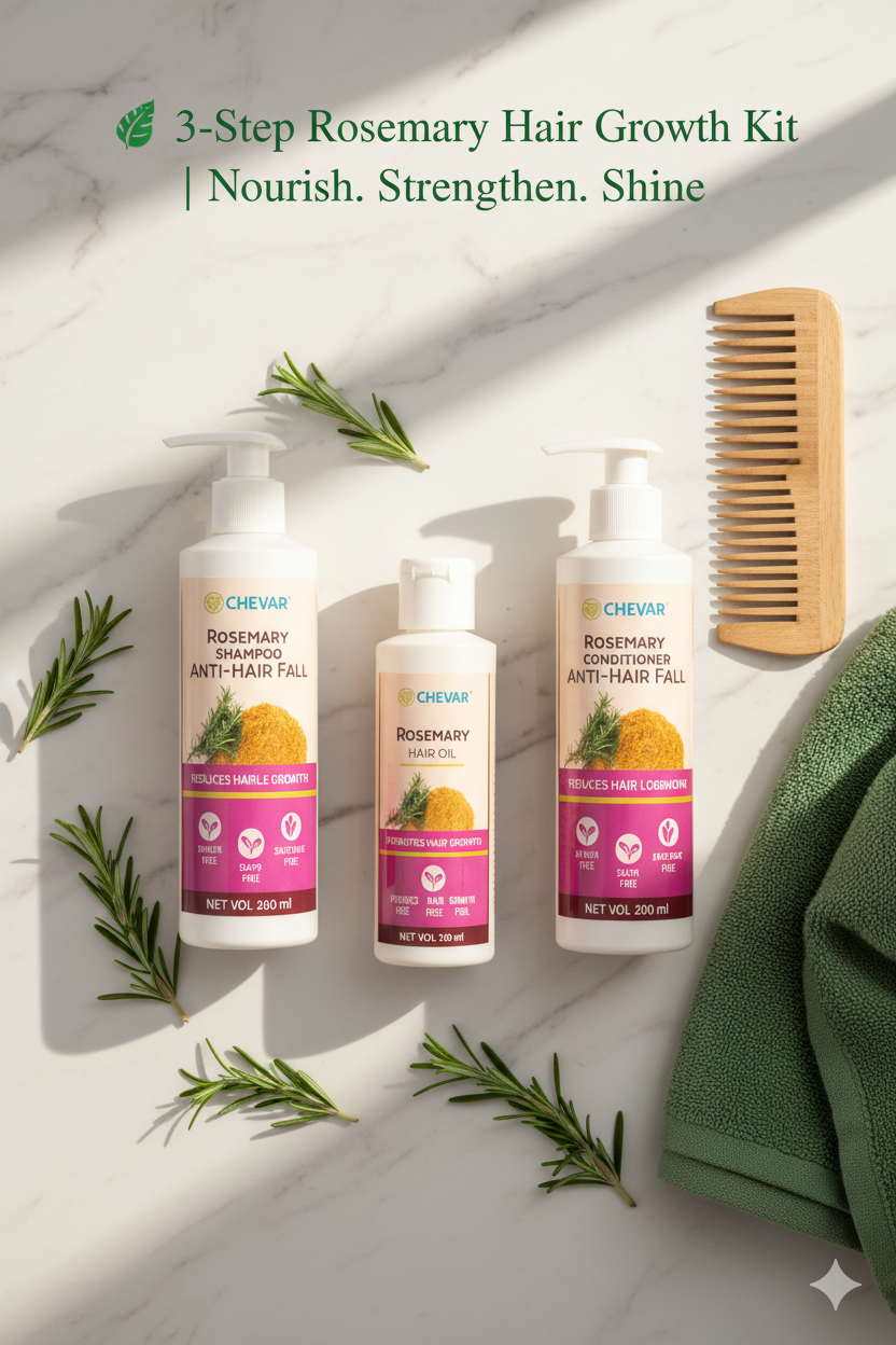 Rosemary Hair Growth Kit (Hair oil + Shampoo + Conditioner)