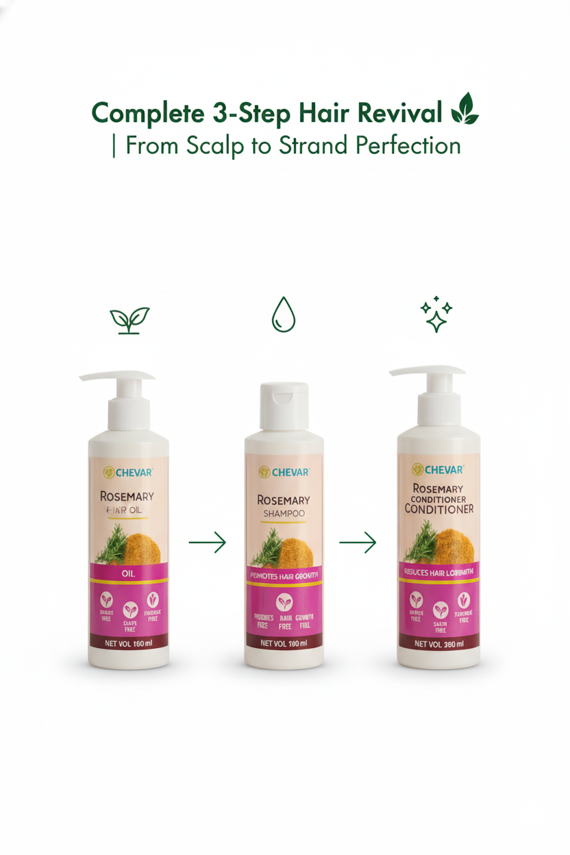Rosemary Hair Growth Kit (Hair oil + Shampoo + Conditioner)
