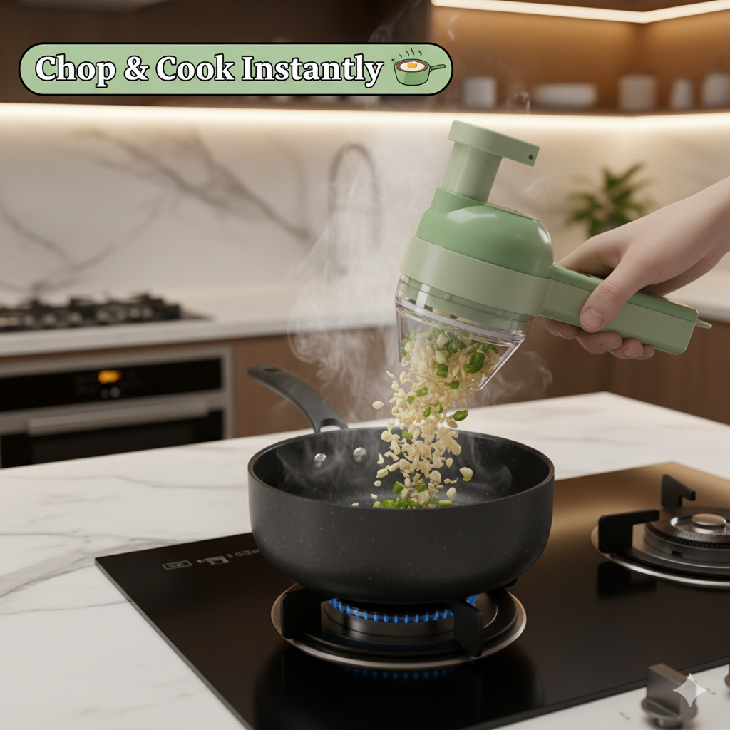 4 in 1 Portable Electric Vegetable Cutter Set