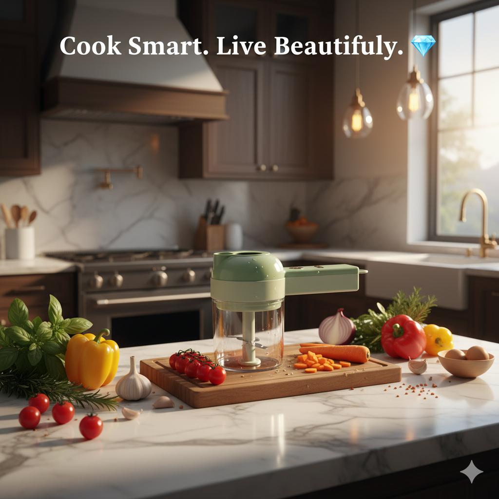 4 in 1 Portable Electric Vegetable Cutter Set