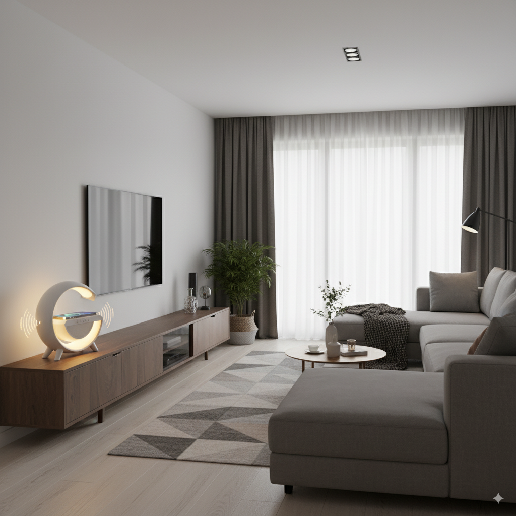 G-Shape LED Wireless Charging Speaker Lamp