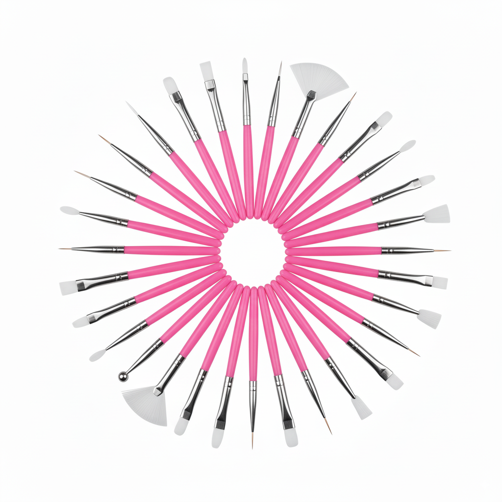 20 Pcs Nail Art Brush Set