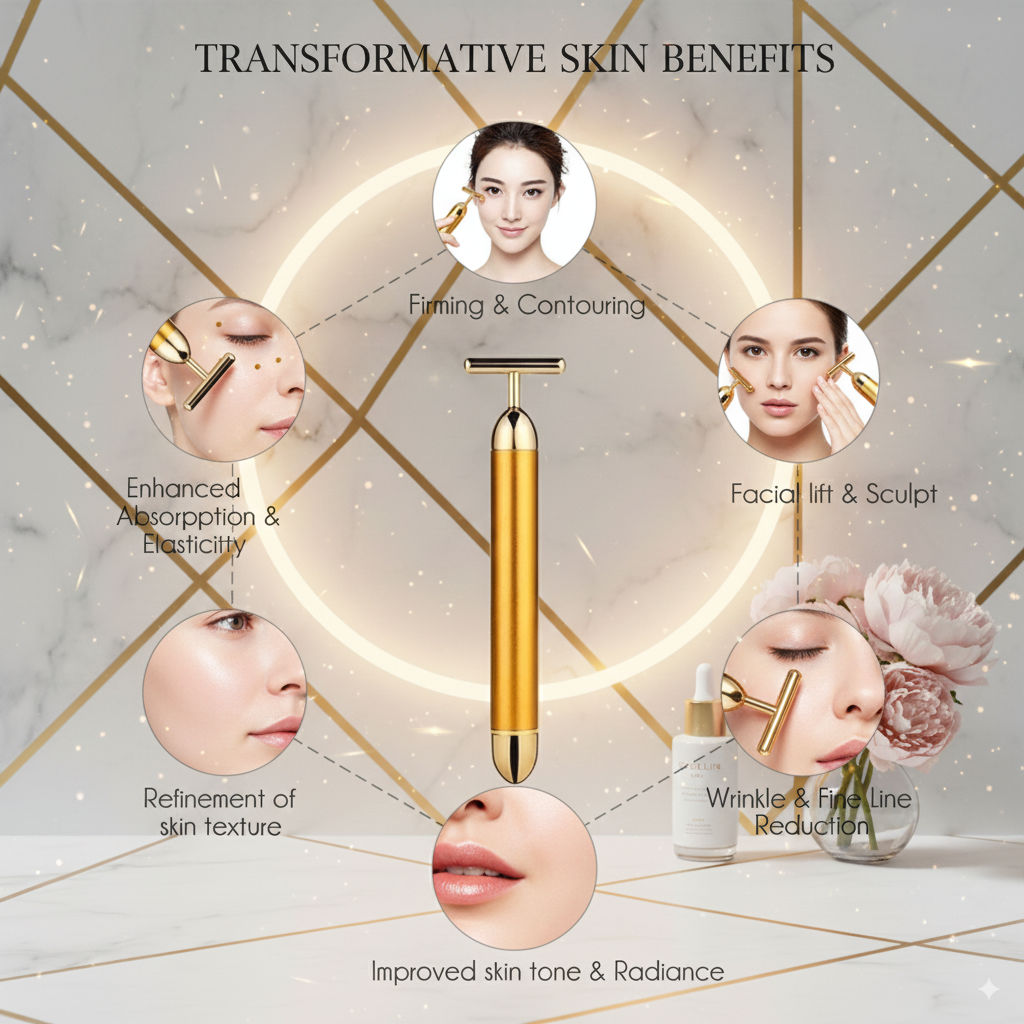 24K Gold Electric Face Massager