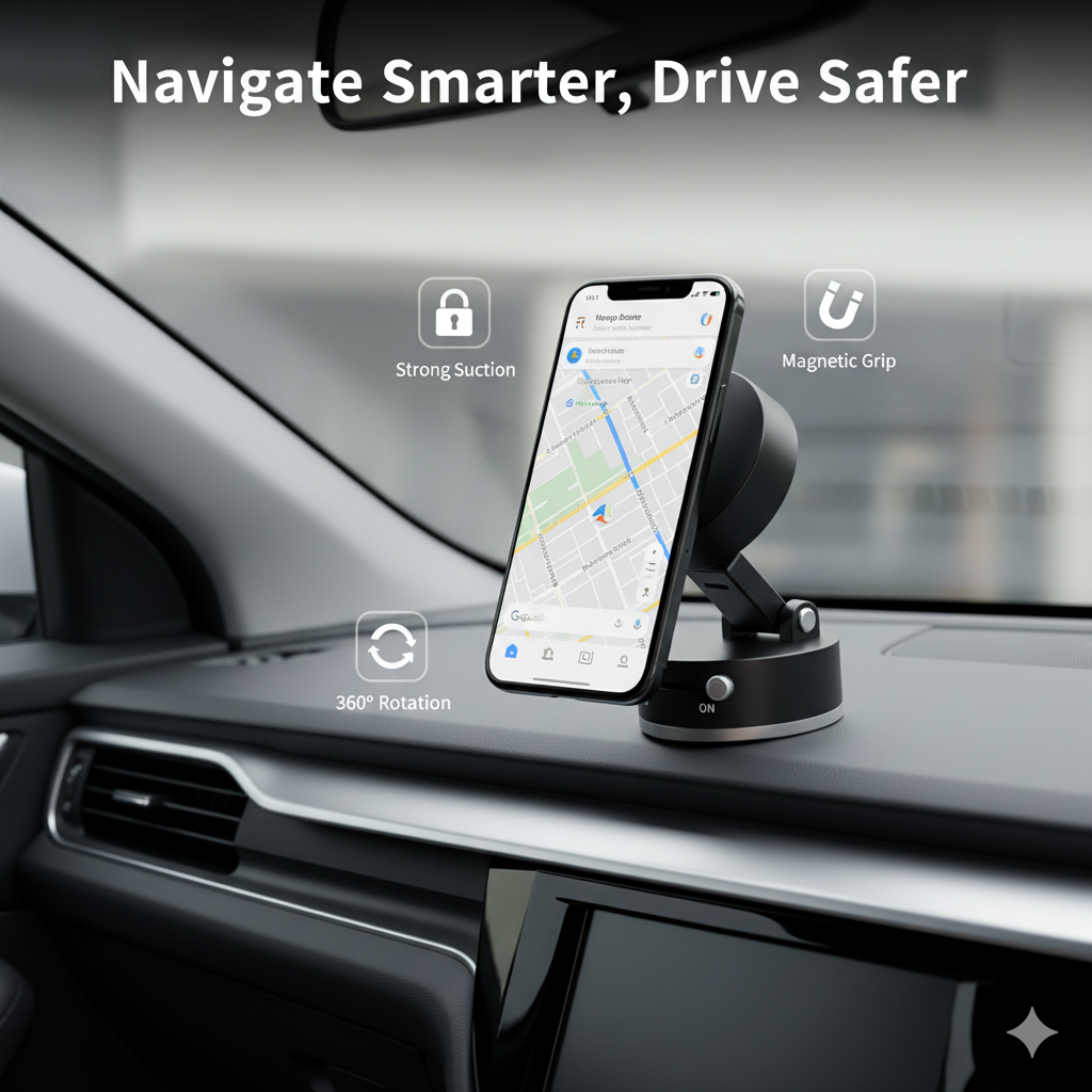 Vacuum Magnetic Suction Phone Holder