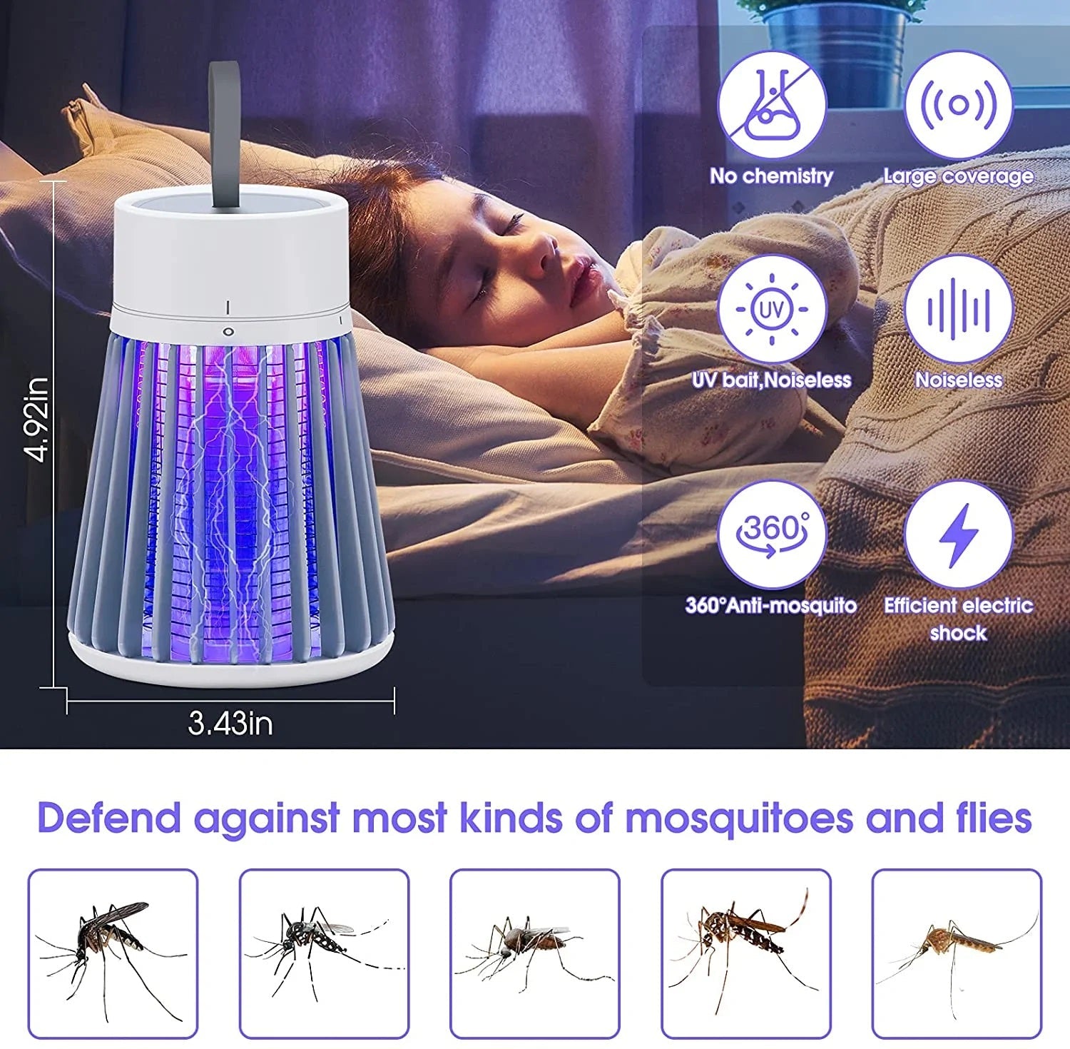 Mosquito Lure Trap Lamp