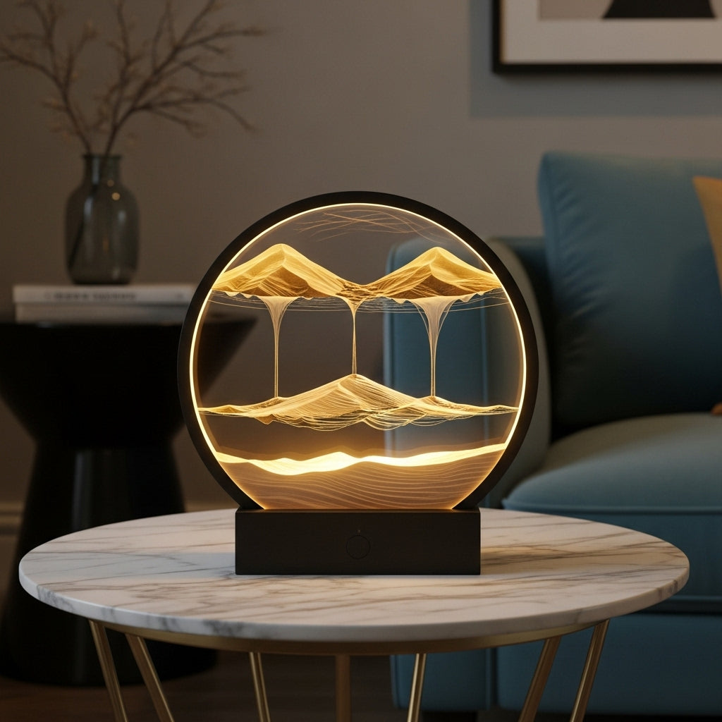 Relaxing Kinetic Sandscape Art Table Desk