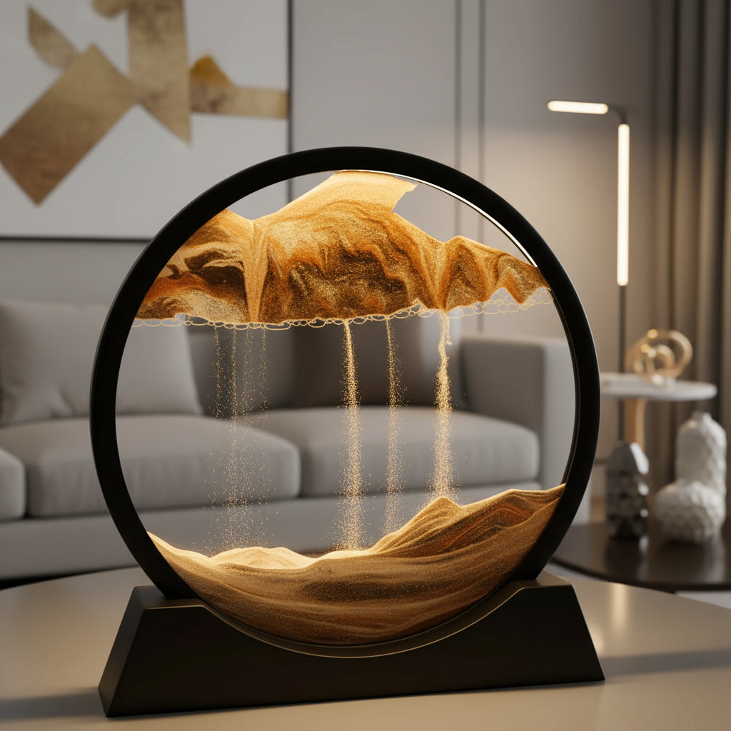 Relaxing Kinetic Sandscape Art Table Desk