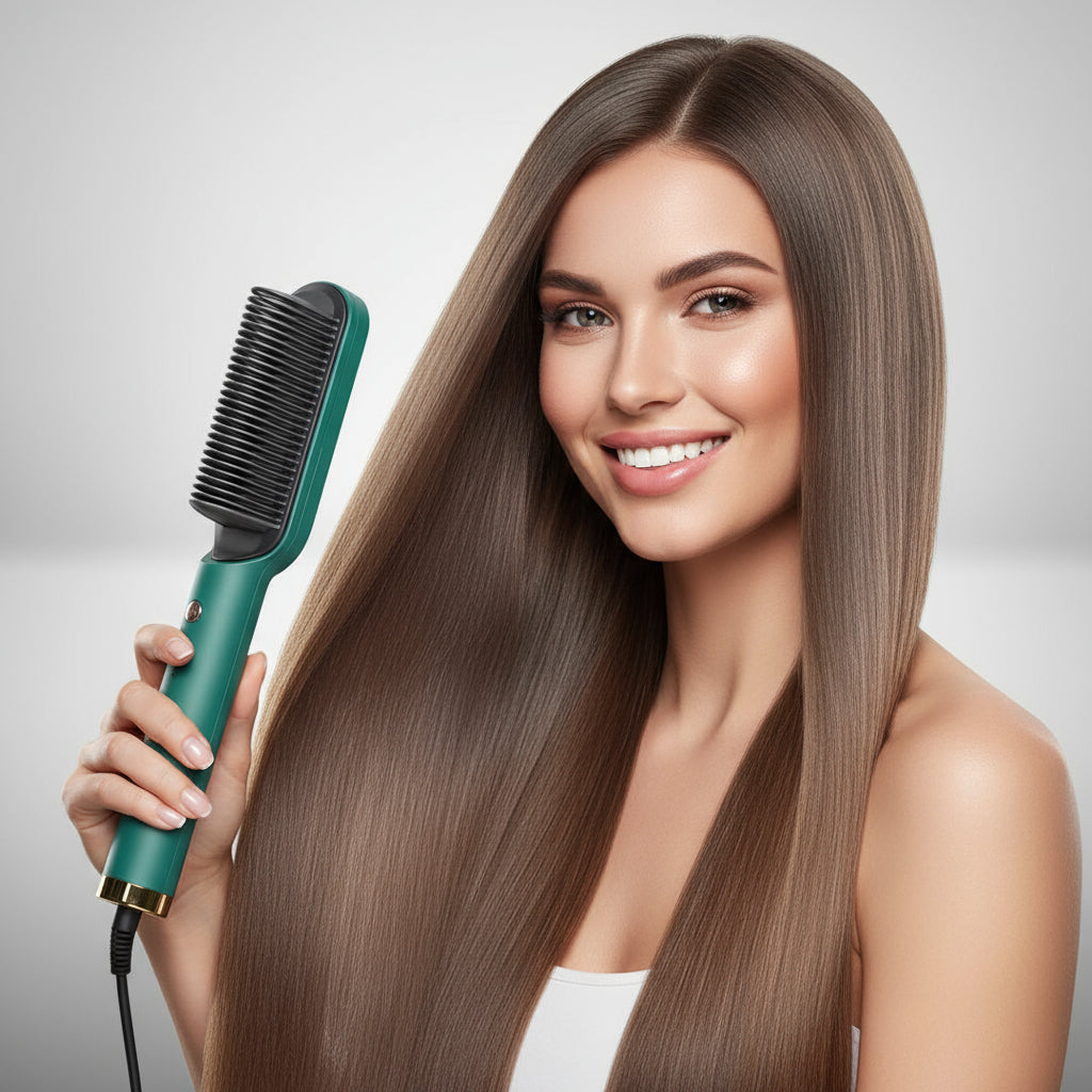 Professional Electric Hair Straightener Comb Brush