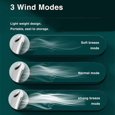 Portable Bladeless Hanging Rechargeable Neck Fan